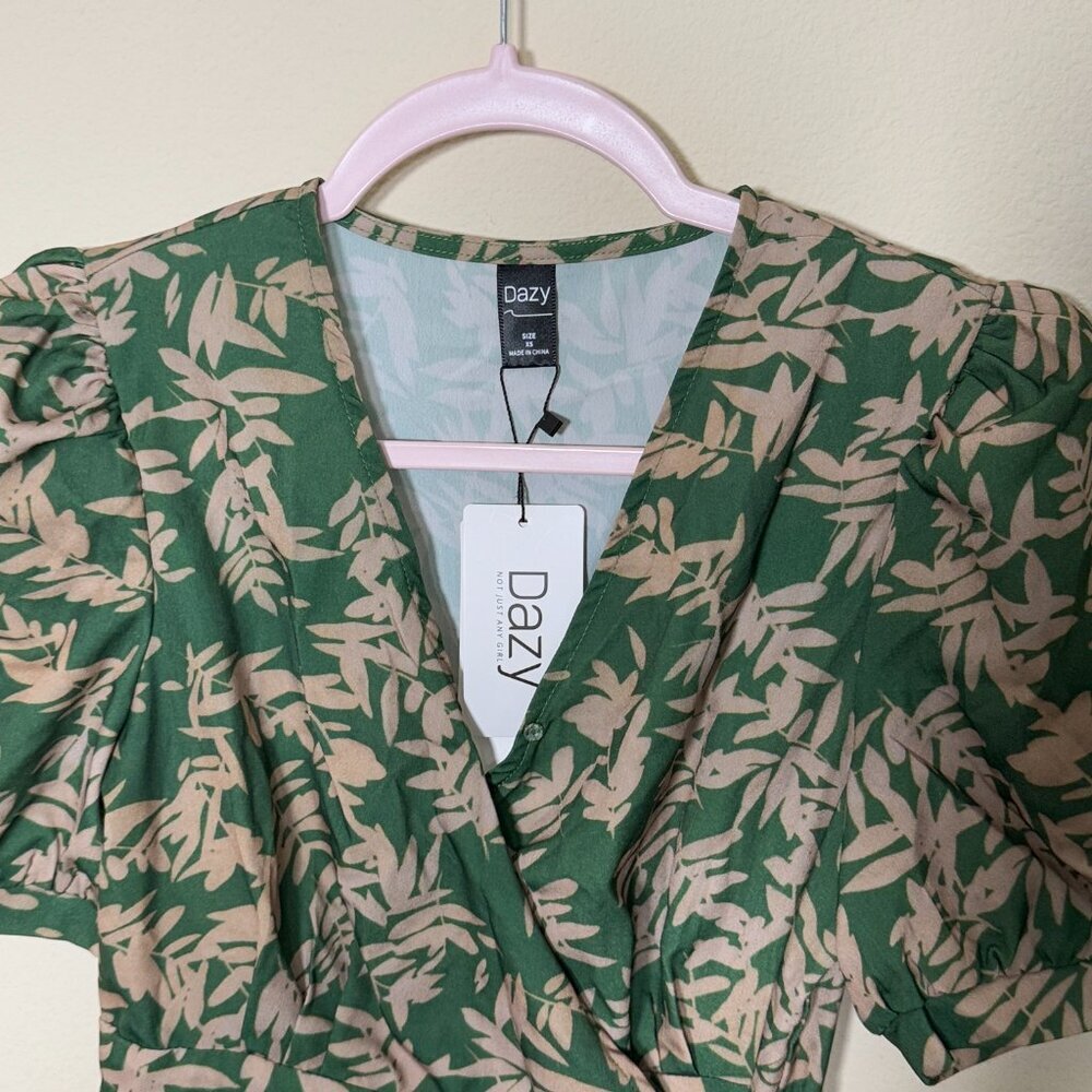 Dazy Maxi dress print green - new with tag XS - Picture 3 of 5